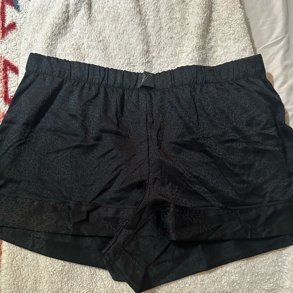 Victoria's Secret Black Athletic Shorts with Elastic Waistband